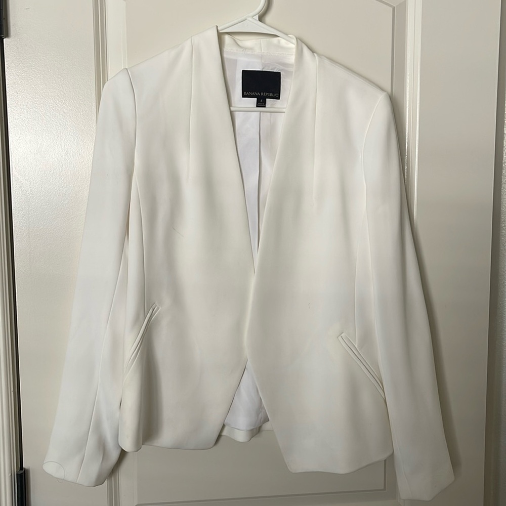 Banana Republic White Blazer Size 4